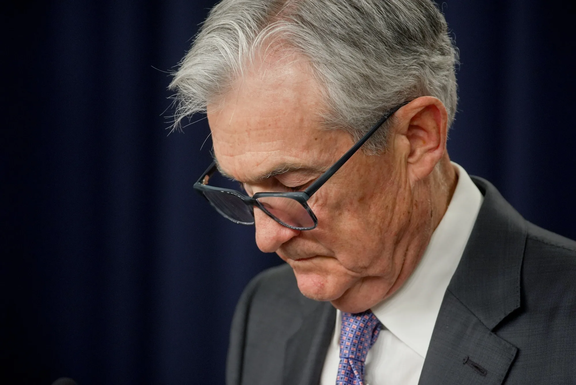 Federal Reserve Chair Jerome Powell during a news conference following a Federal Open Market Committee meeting in Washington on Wednesday.