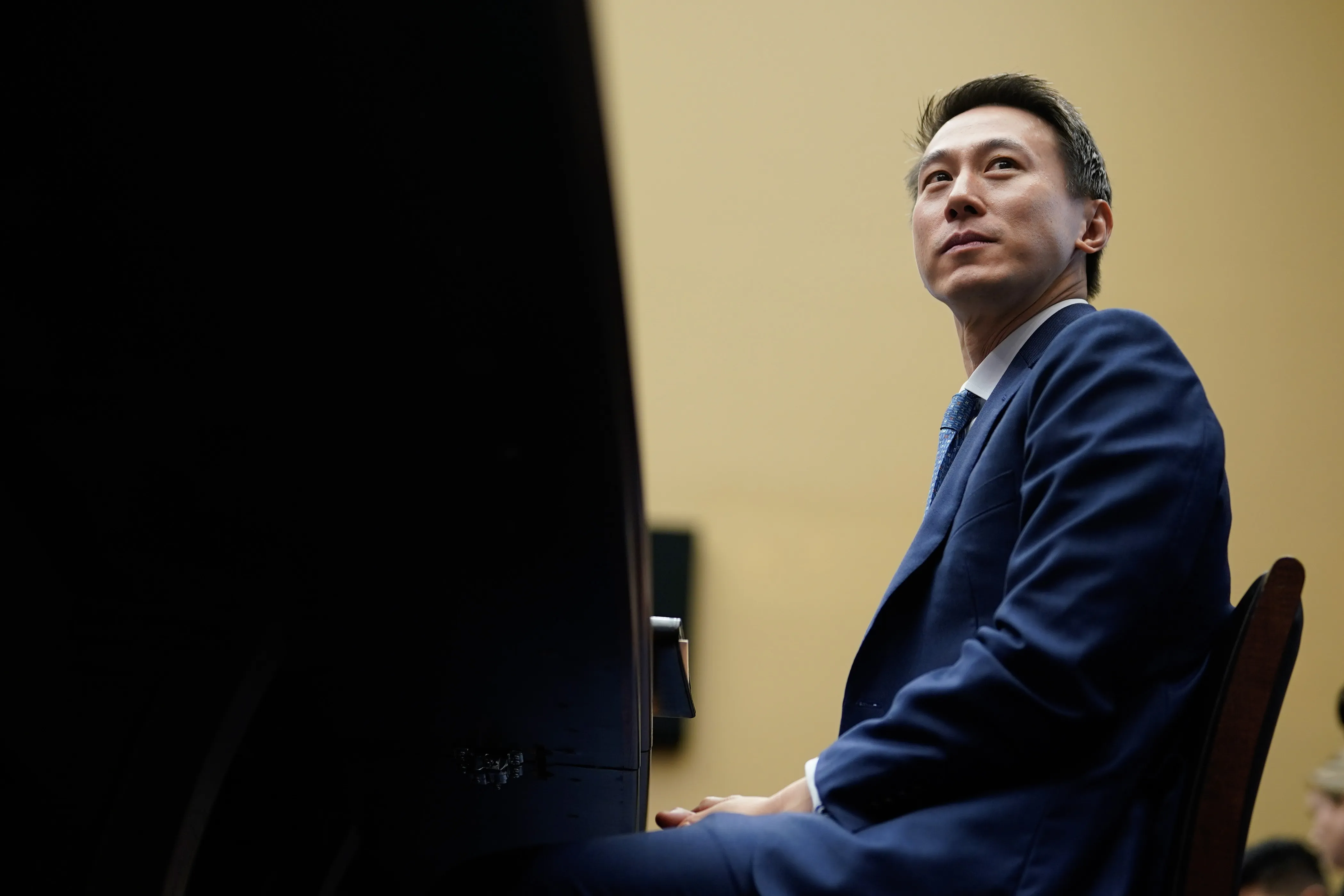Shou Chew during a House Energy and Commerce Committee hearing in Washington, DC, on March 23.