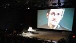 General view of atmosphre at Edward Snowden Interviewed by Jane Mayer at the MasterCard stage at SVA Theatre during The New Yorker Festival 2014 on October 11, 2014 in New York City.