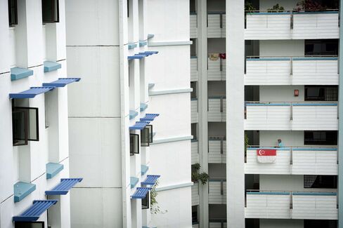 A public housing apartment complex in the Sengkang area of northern Singapore.