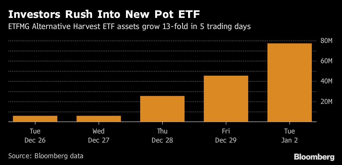 U.S. Pot ETF's Assets Soar as Investors Rush Into Sector Bloomberg