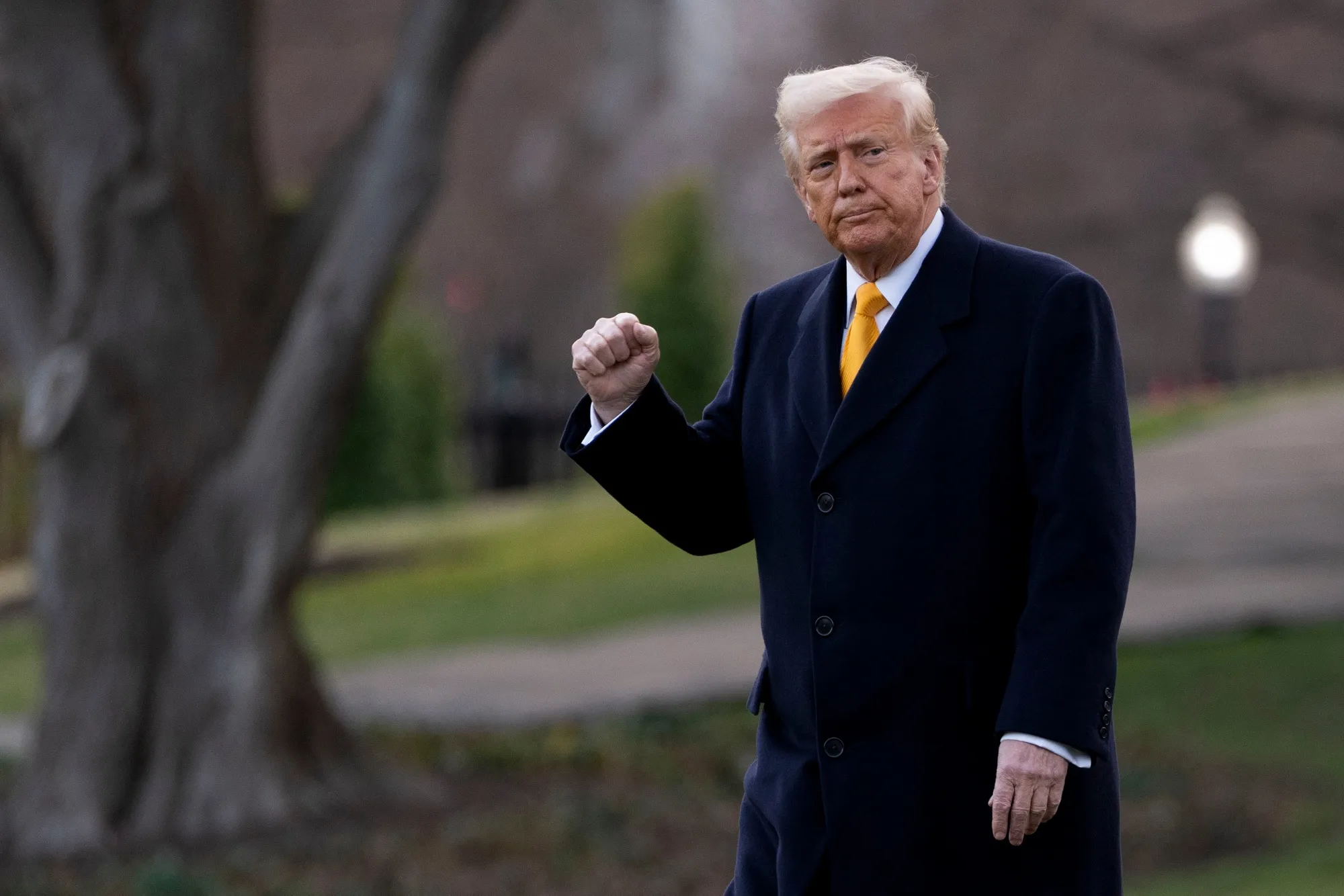 President Donald Trump on the South Lawn of the White House on March 7.&nbsp;