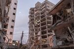 Damage to a building hit by a ballistic missile launched from Iran in Bat Yam, Israel, June 15, 2025.