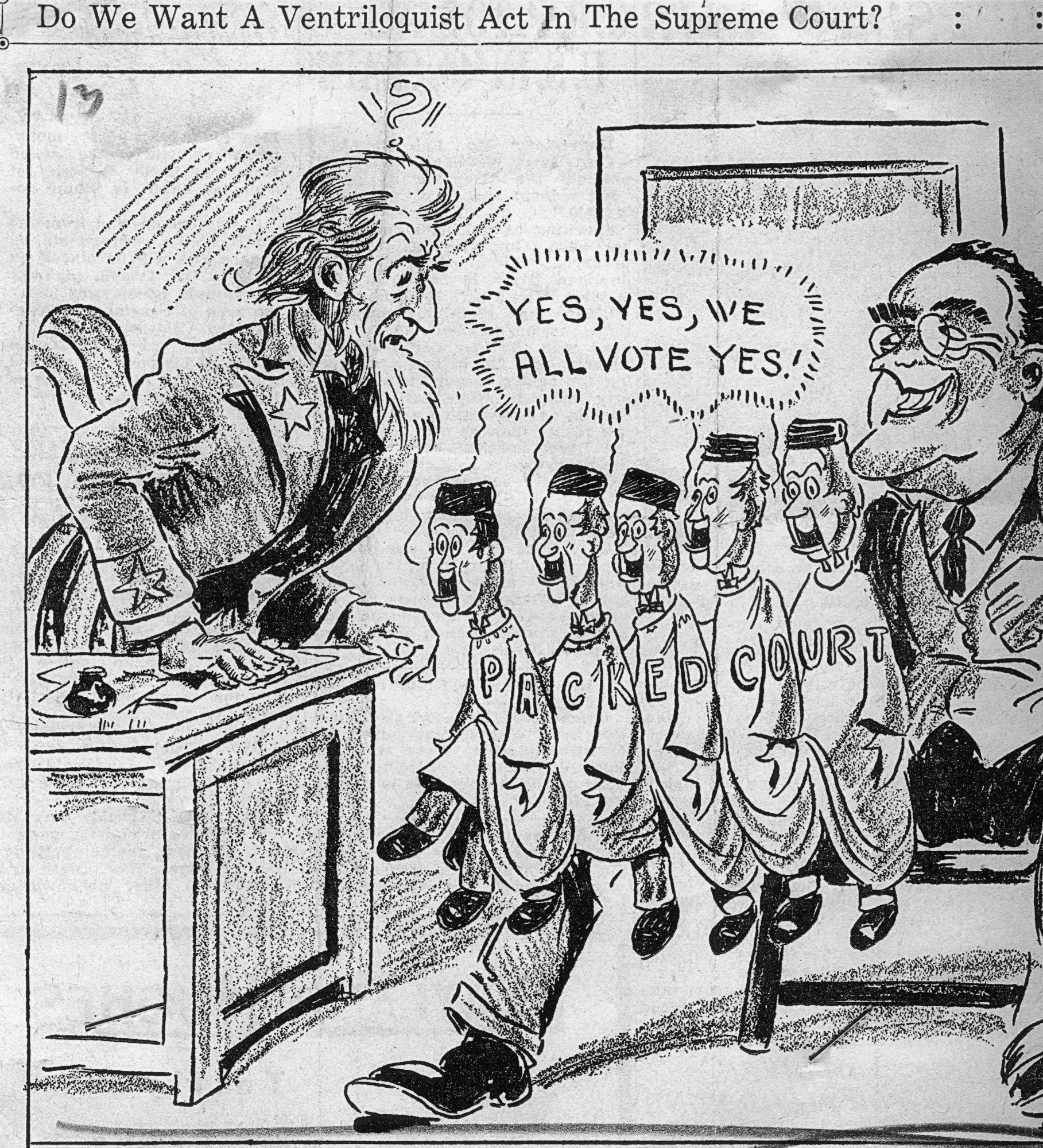 The last time the Supreme Court was in danger of packing, in&nbsp;1937.&nbsp;