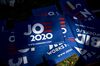 Campaign signs for Former U.S. Vice President Joe Biden, 2020 Democratic presidential candidate, lay outside during the Democratic Wing Ding event in Clear Lake, Iowa, U.S., on Friday, Aug. 9, 2019.
