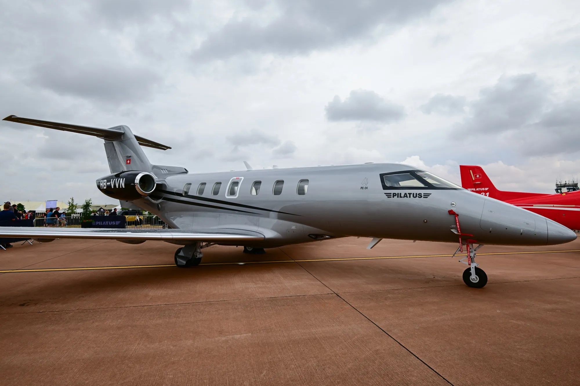A Pilatus PC-24 aircraft in Gloucestershire, England in July.&nbsp;