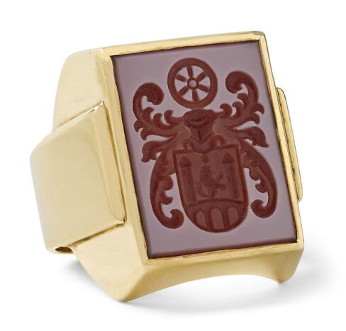 Foundwell Vintage 14-karat gold Carnelian signet ring, $3,850