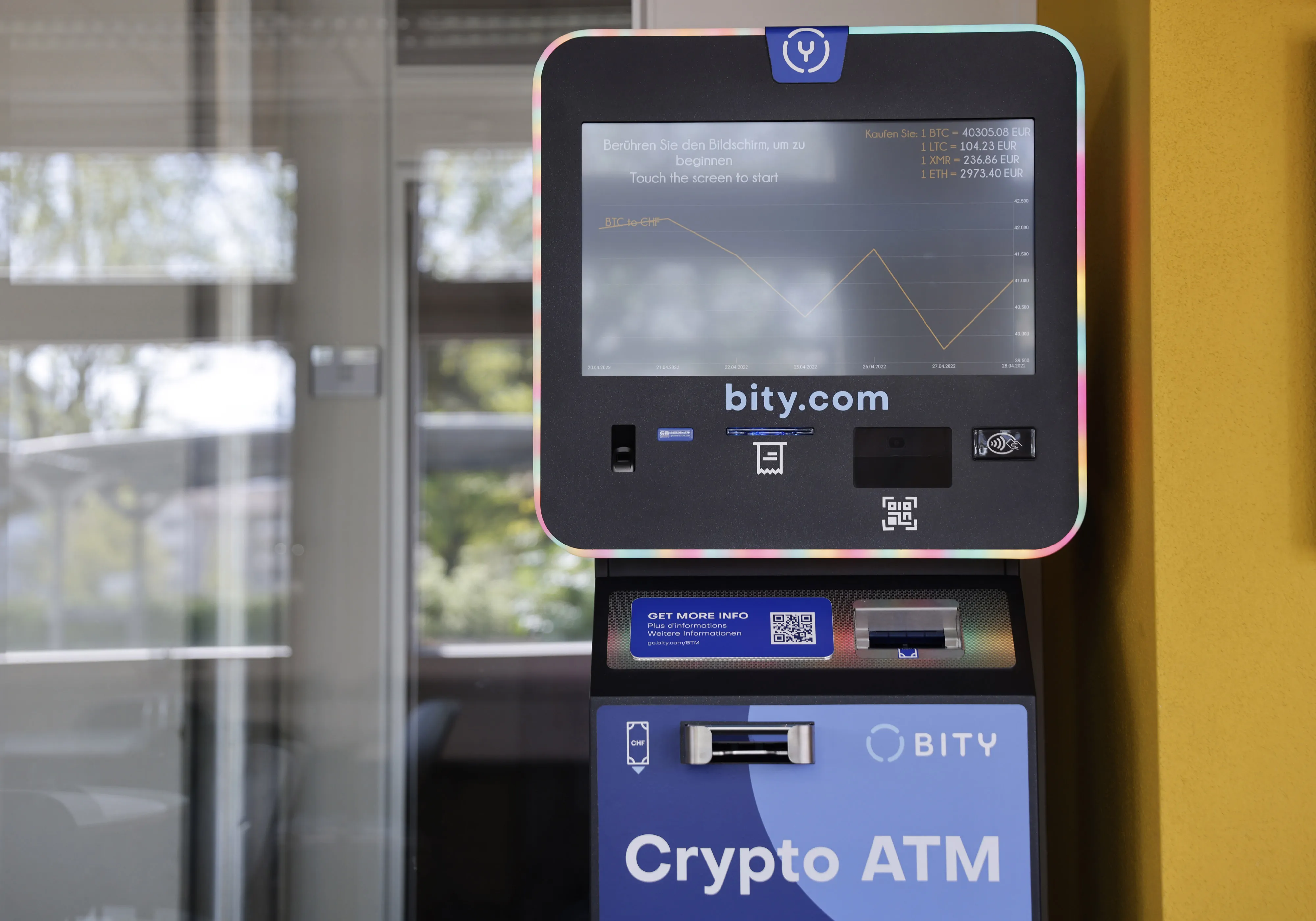 Ein Krypto-Geldautomat in Zug.
