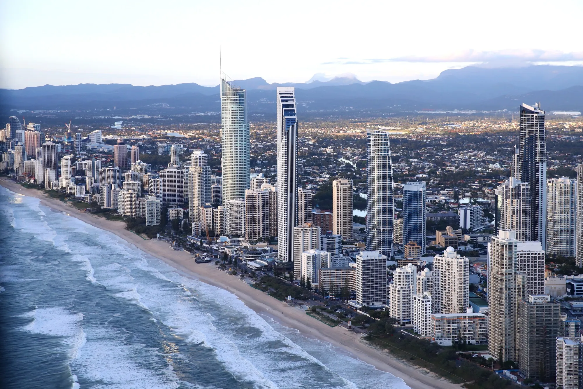 Beachfront hotels at Surfers Paradise on the Gold Coast.