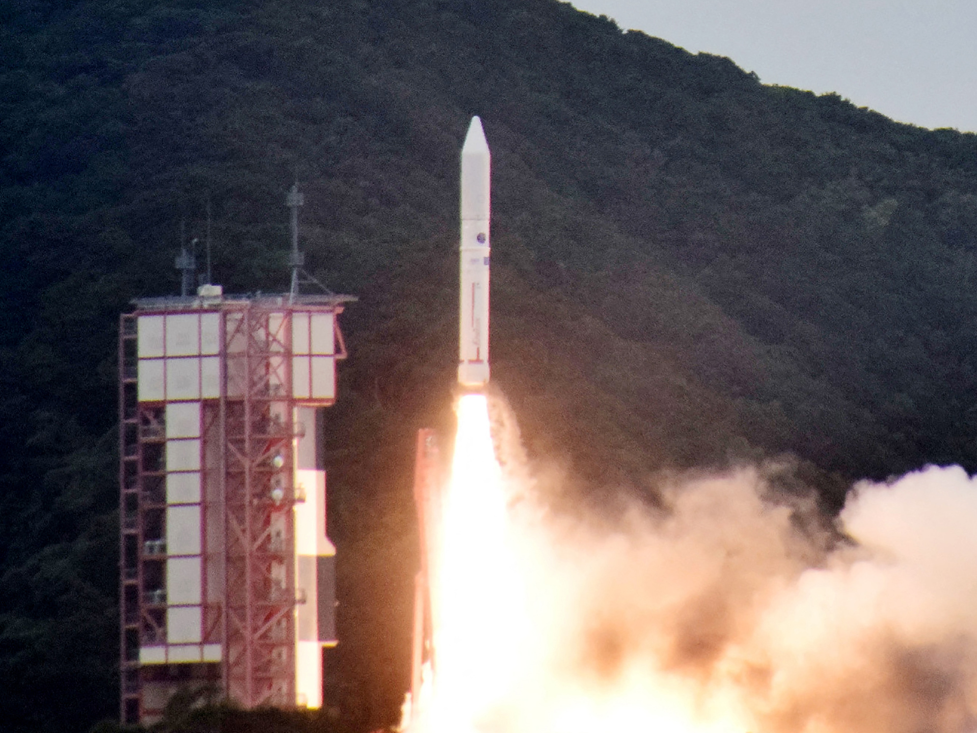 The Epsilon-6 rocket launches from Uchinoura Space Center on Oct. 12.