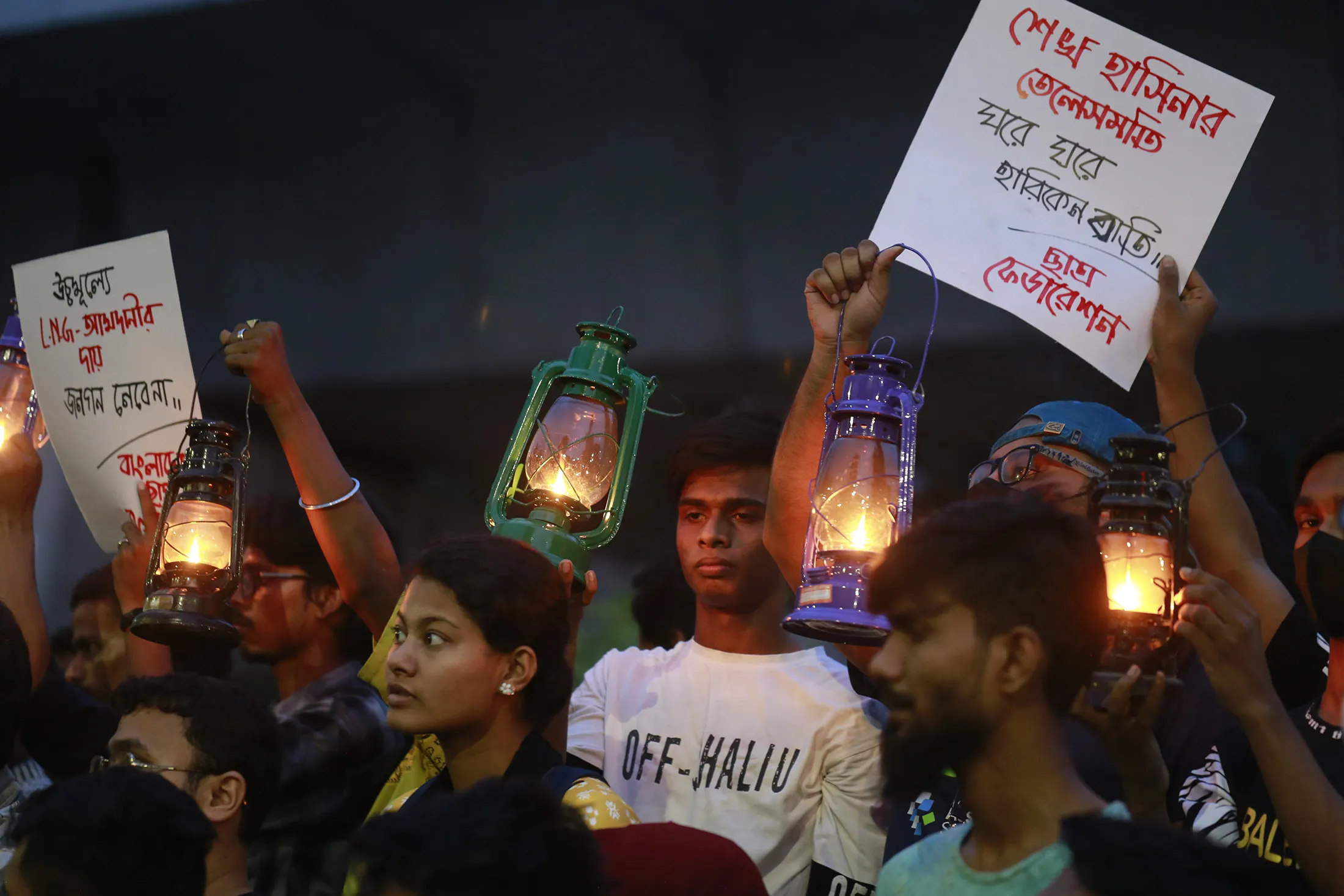 A protest against the recent electricity crisis in Dhaka&nbsp;on July 25.