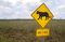 Warning panther crossing sign in Everglades National Park.
