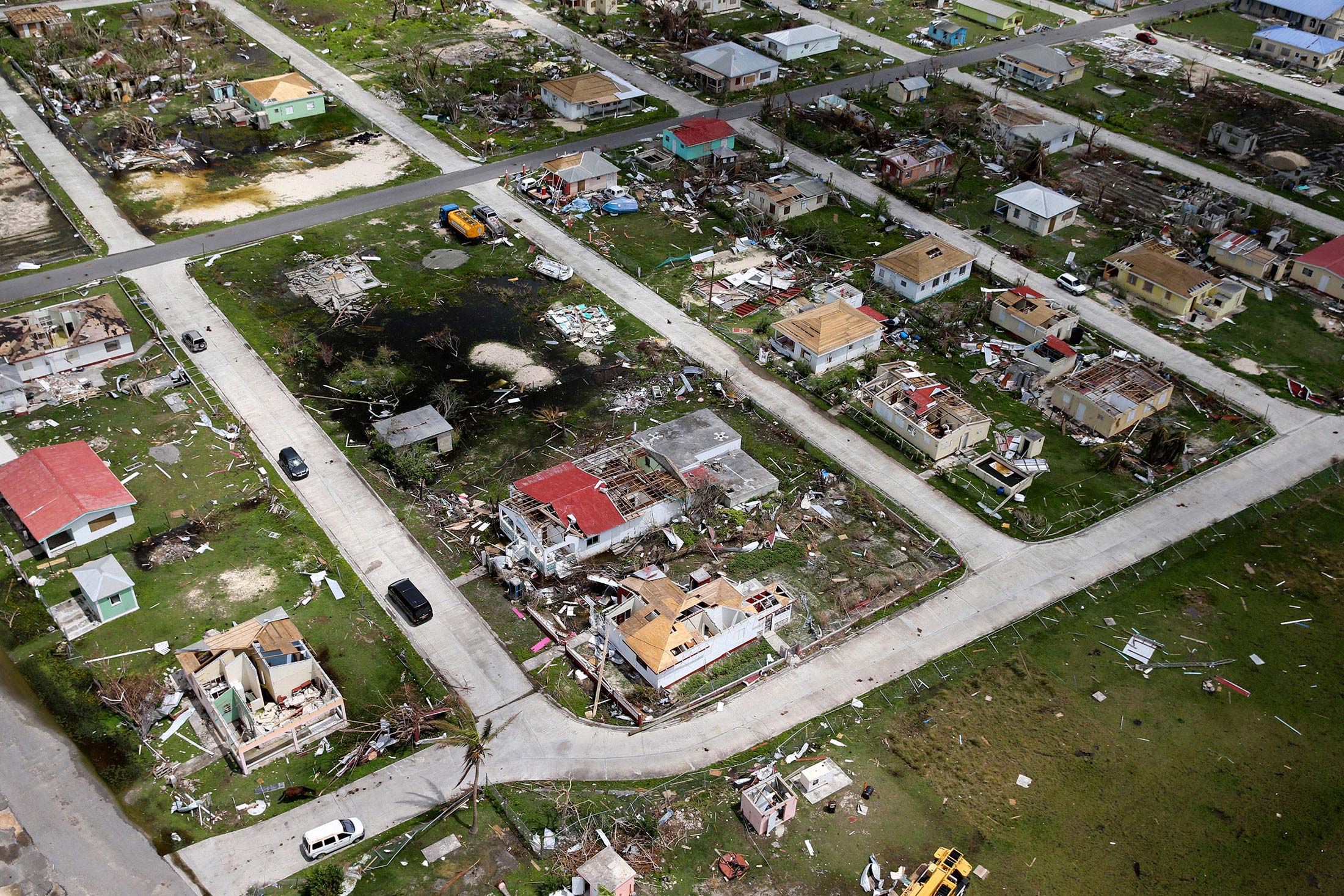 Devastation in Antigua and Barbuda from Hurricane Irma.