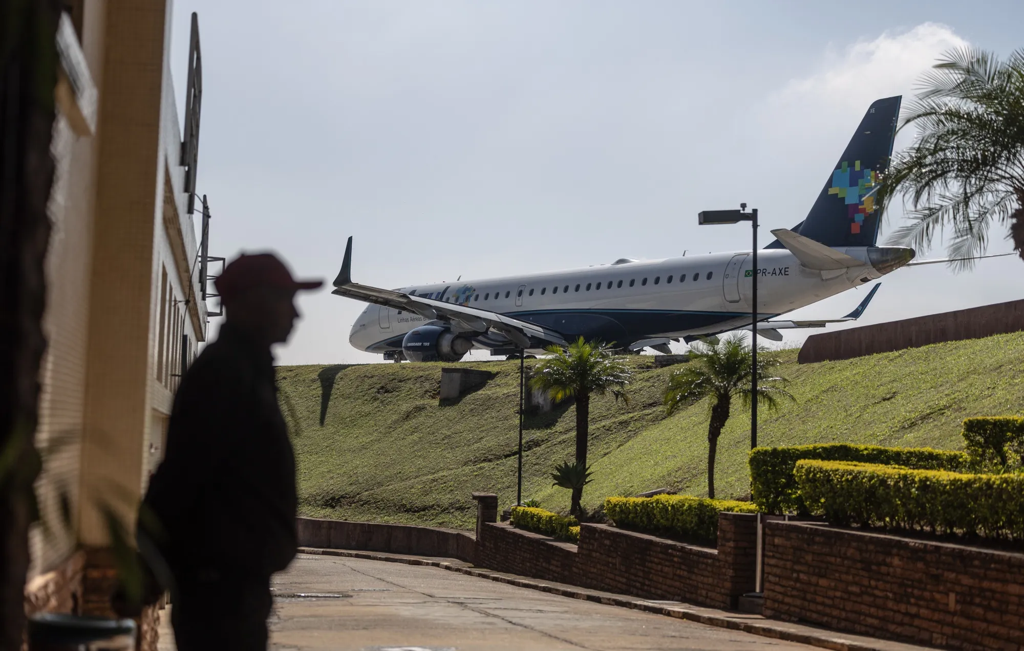 An Azul Airlines passenger aircraft in Sao Paulo.