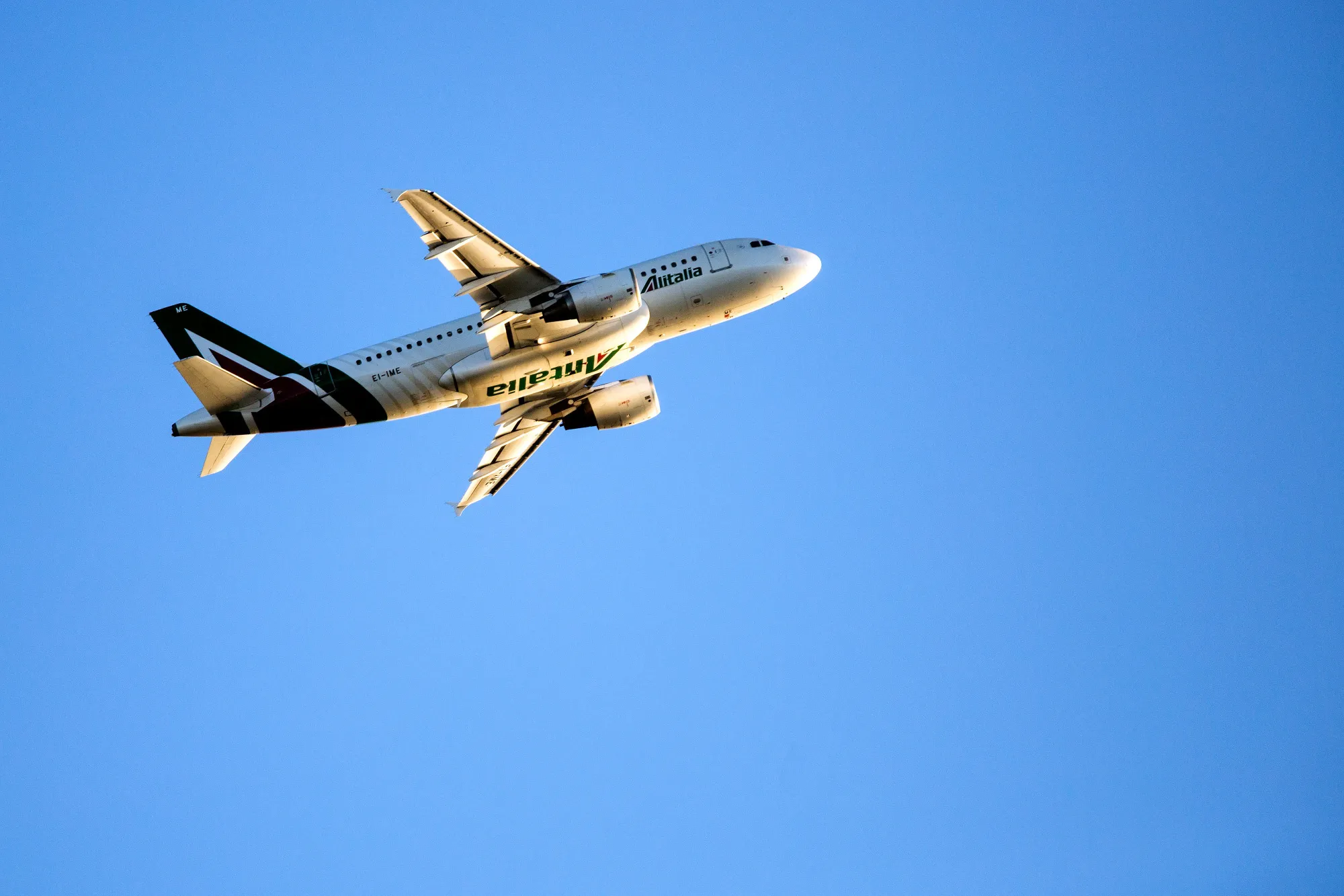 An Alitalia SpA aircraft takes off from Fiumicino airport in Rome, on Jan. 4, 2017.