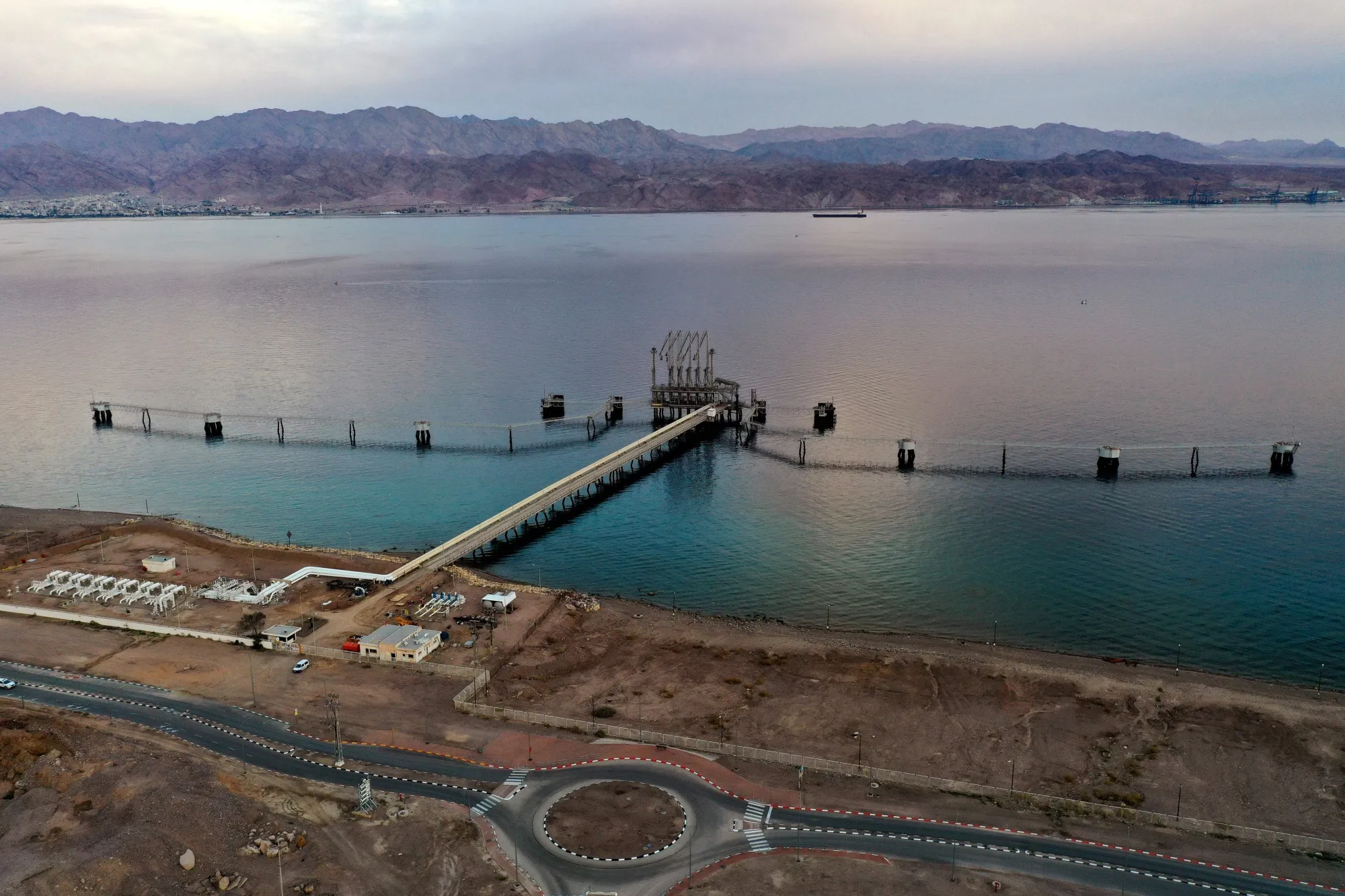 The Eilat-Ashkelon Pipeline&nbsp;oil terminal by Eilat, Israel.