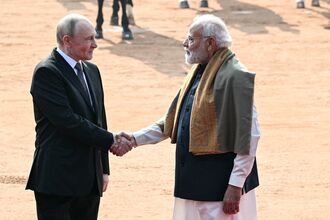 Vladimir Putin and Narendra Modi