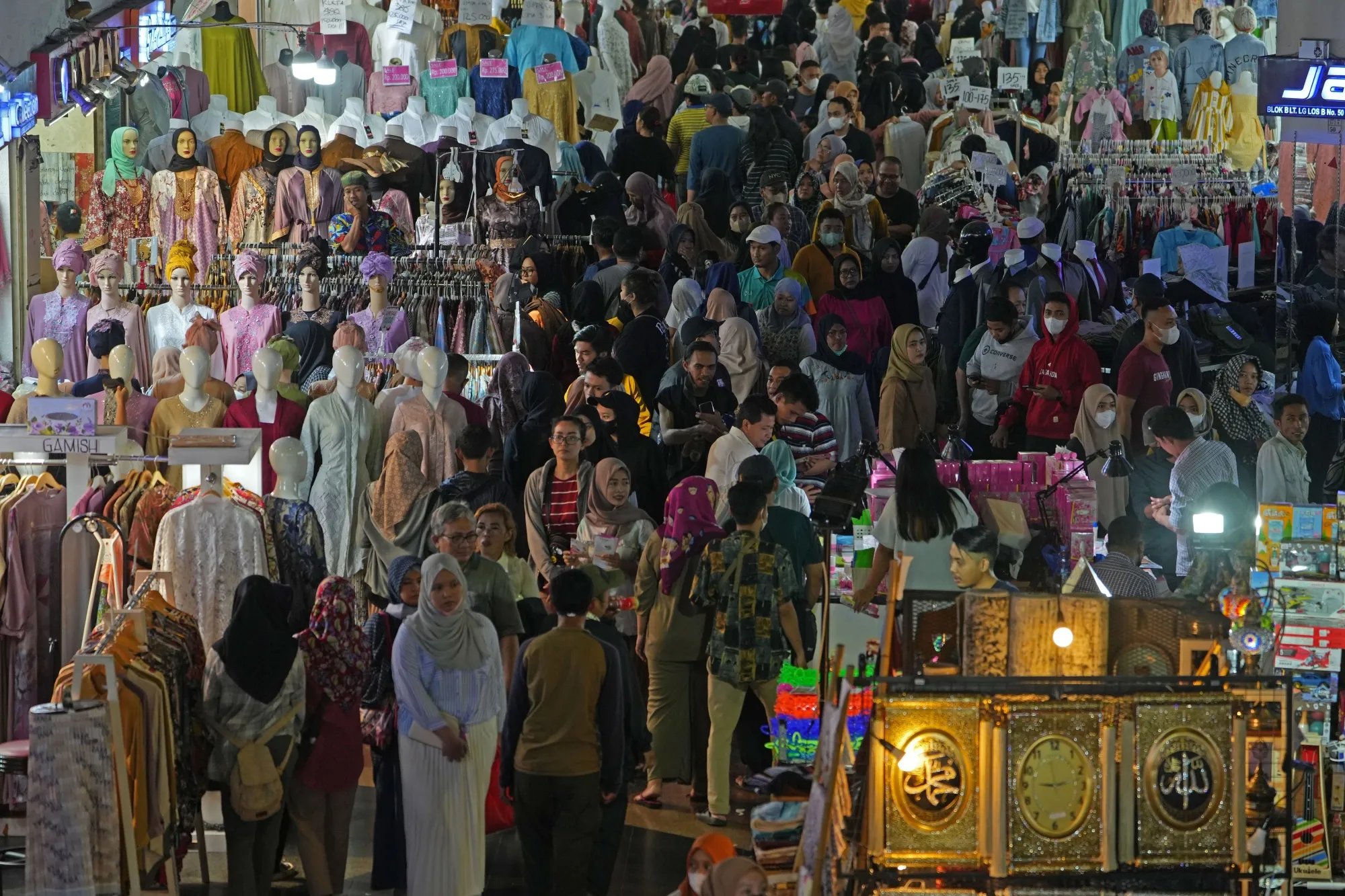 Shoppers at Tanah Abang market in Jakarta, Indonesia.