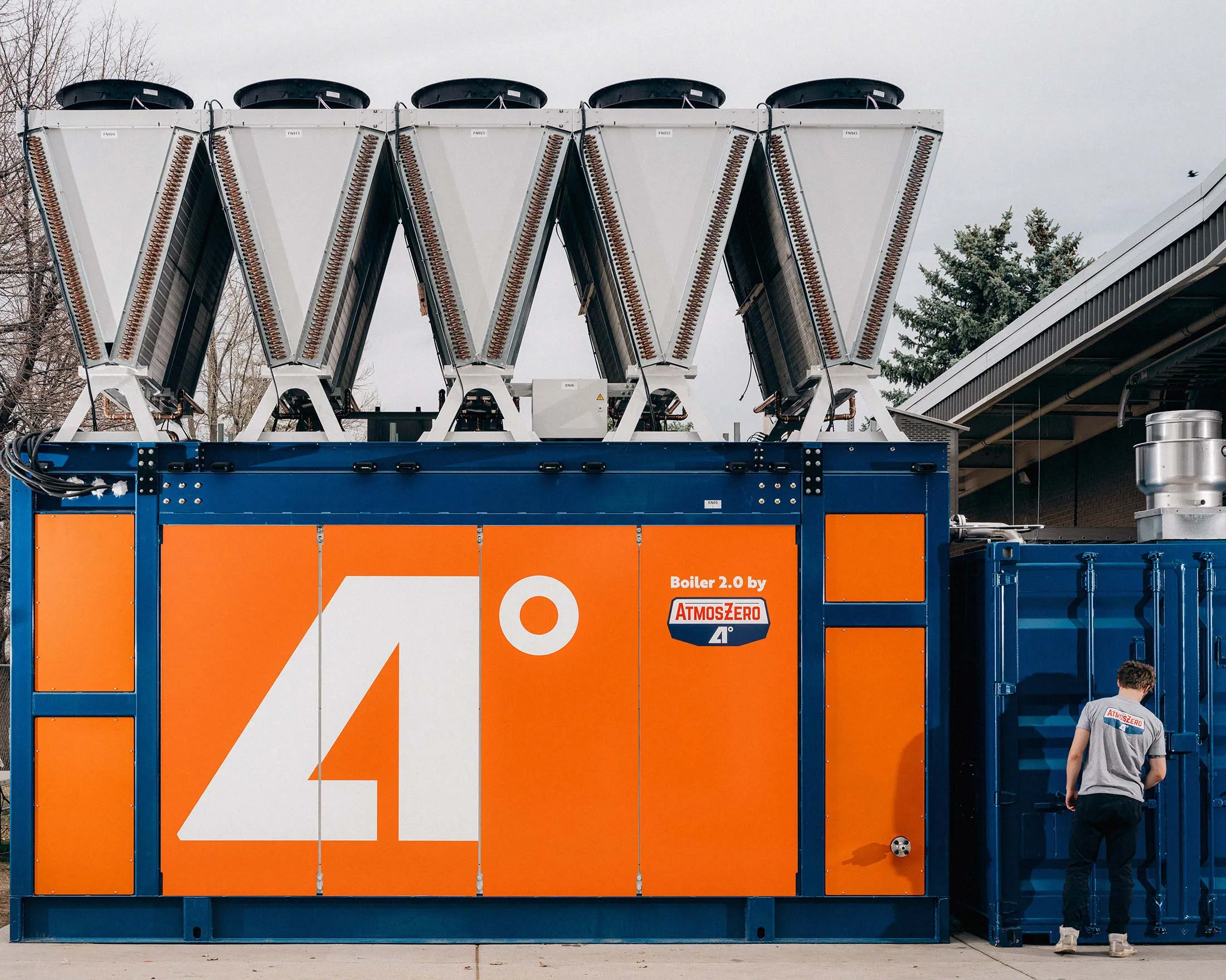 AtmosZero’s&nbsp;boiler undergoes final testing before being installed in the New Belgium Brewery.&nbsp;