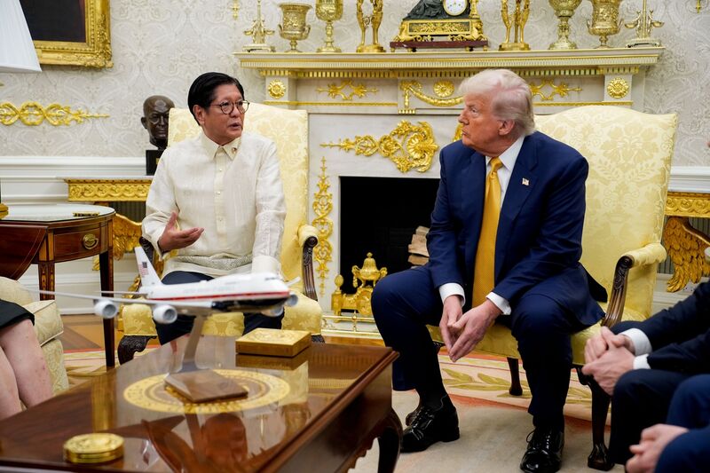 Philippines' president Ferdinand Marcos Jr. and US President Donald Trump, July 22.