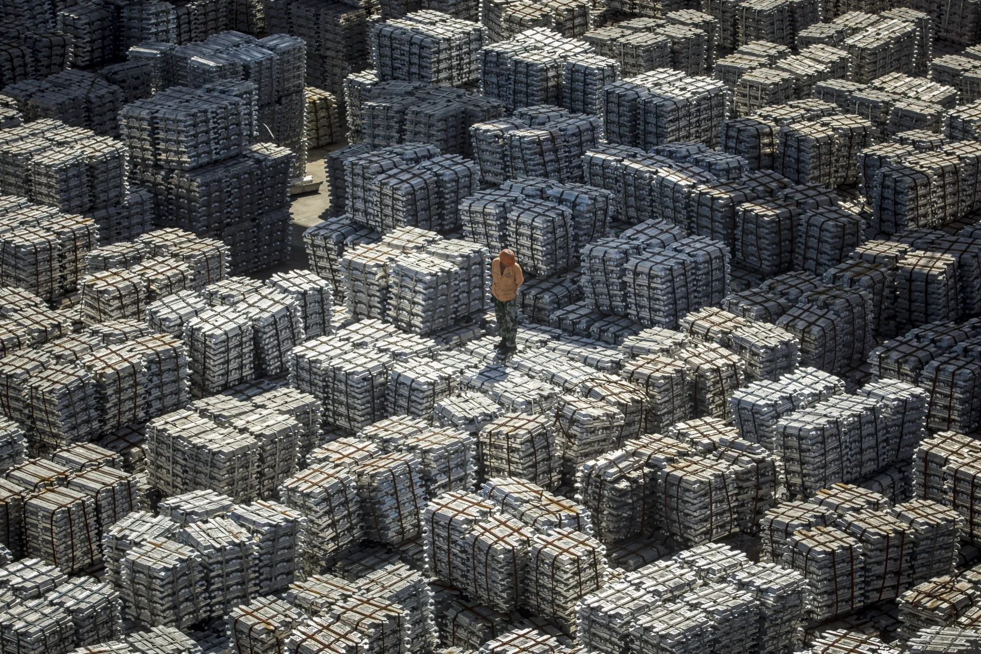 Views of Aluminum Stockyards as China, U.S. Roll Out New Tariffs