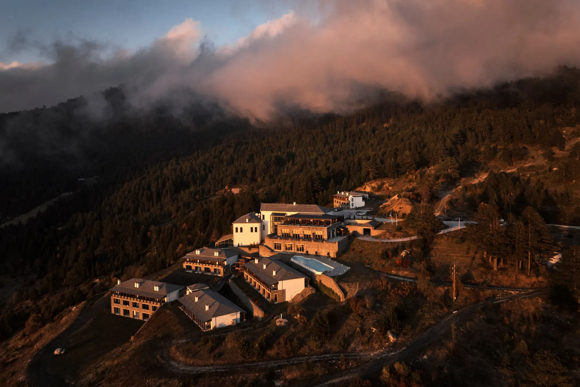 Views of the Grand Forest Metsovo, a five-star retreat in Greece’s mountainous north.&nbsp;