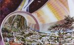 relates to NASA's Groovy Concept Art for the Orbiting Cities of the Future