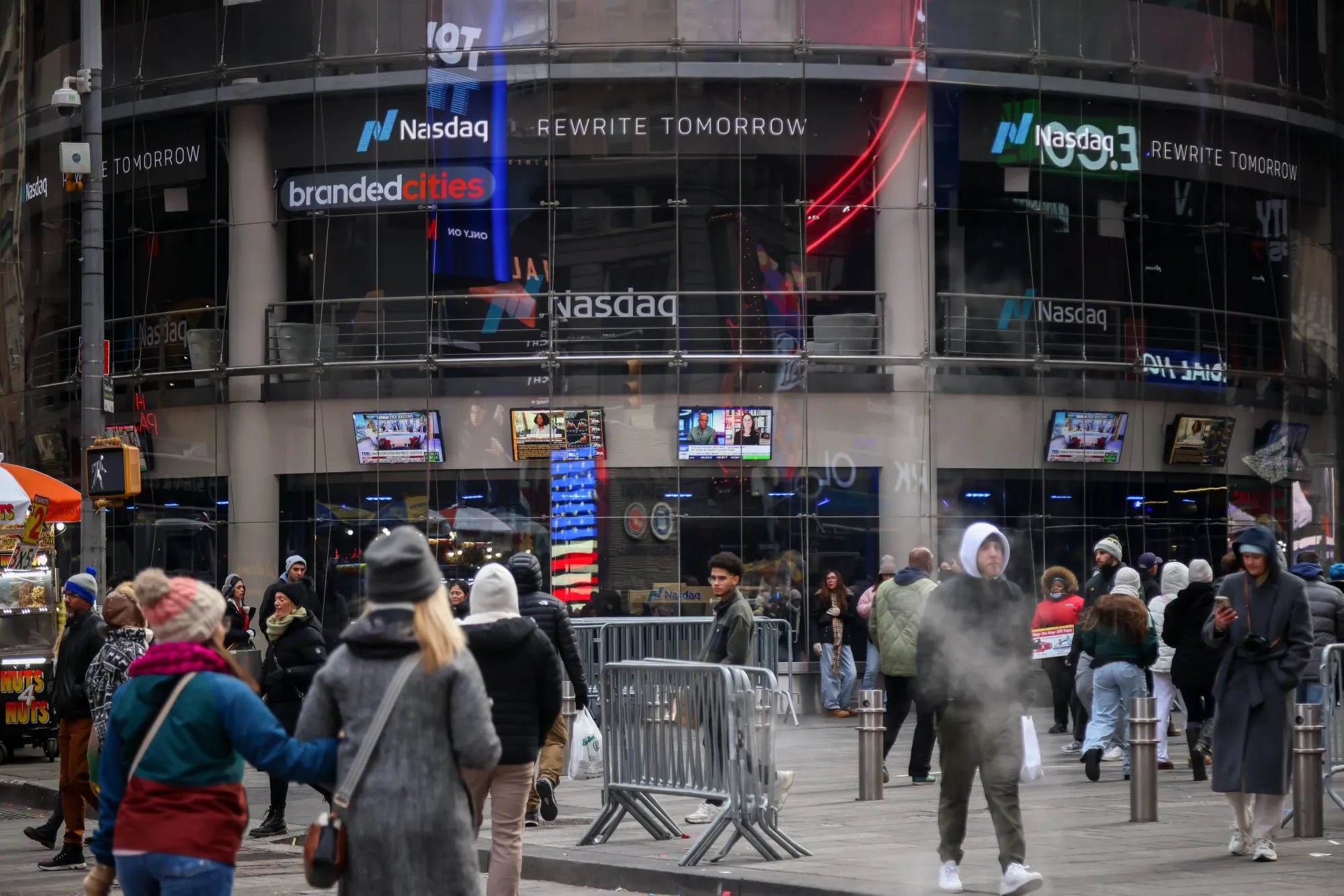 The Nasdaq MarketSite in New York.