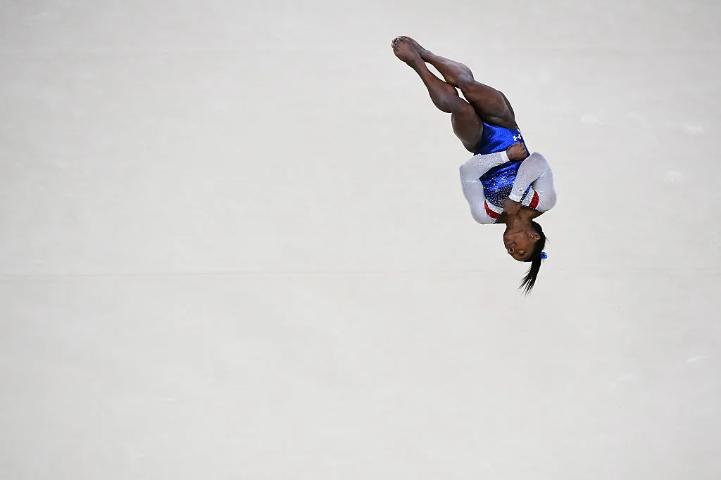Simone Biles doing something impossible, as usual.