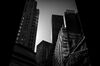 (EDITORS NOTE: Image has been converted to black and white.) Buildings stand on Wall Street near the New York Stock Exchange (NYSE) in New York, U.S.