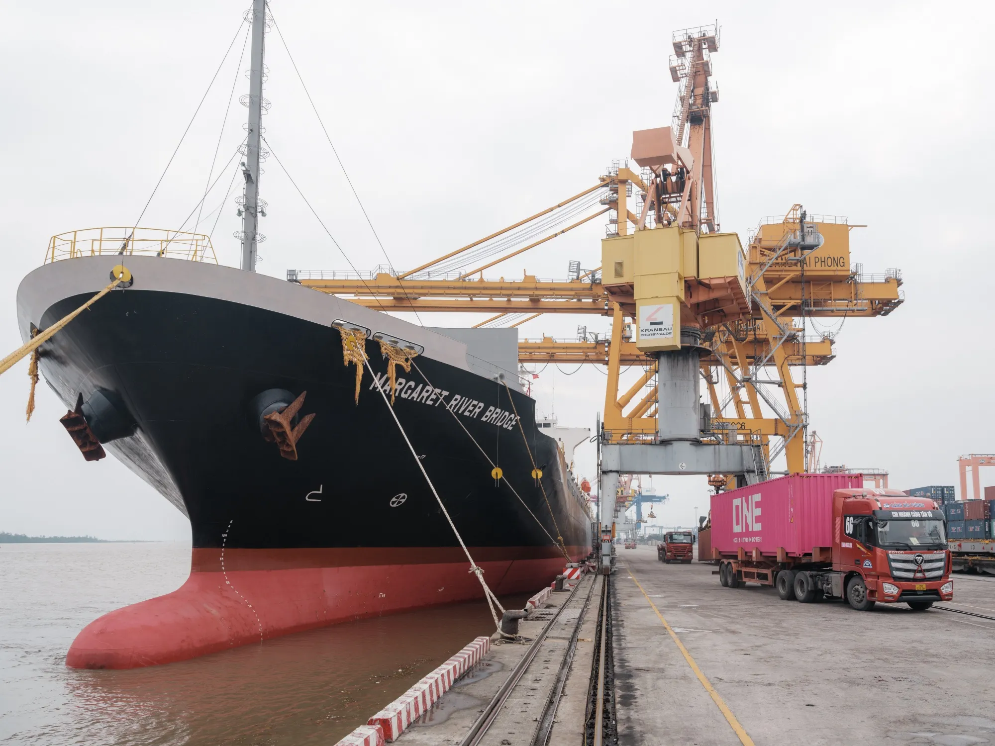 Operations at the Tan Vu Terminal&nbsp;at Haiphong Port in Haiphong, Vietnam.