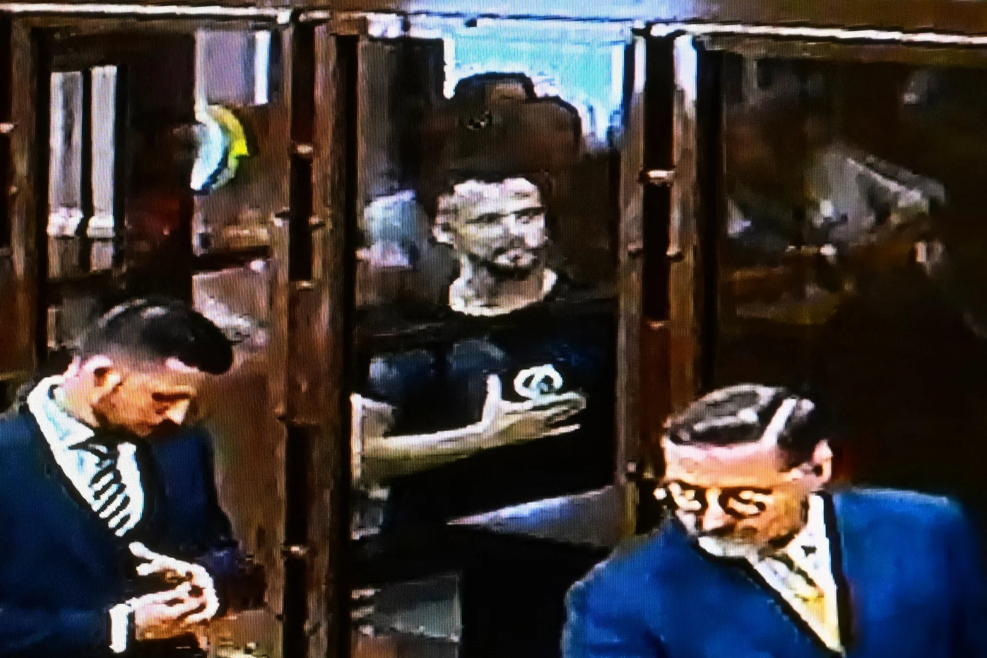 Ilya Sachkov, center, at Moscow City Court on July 26.