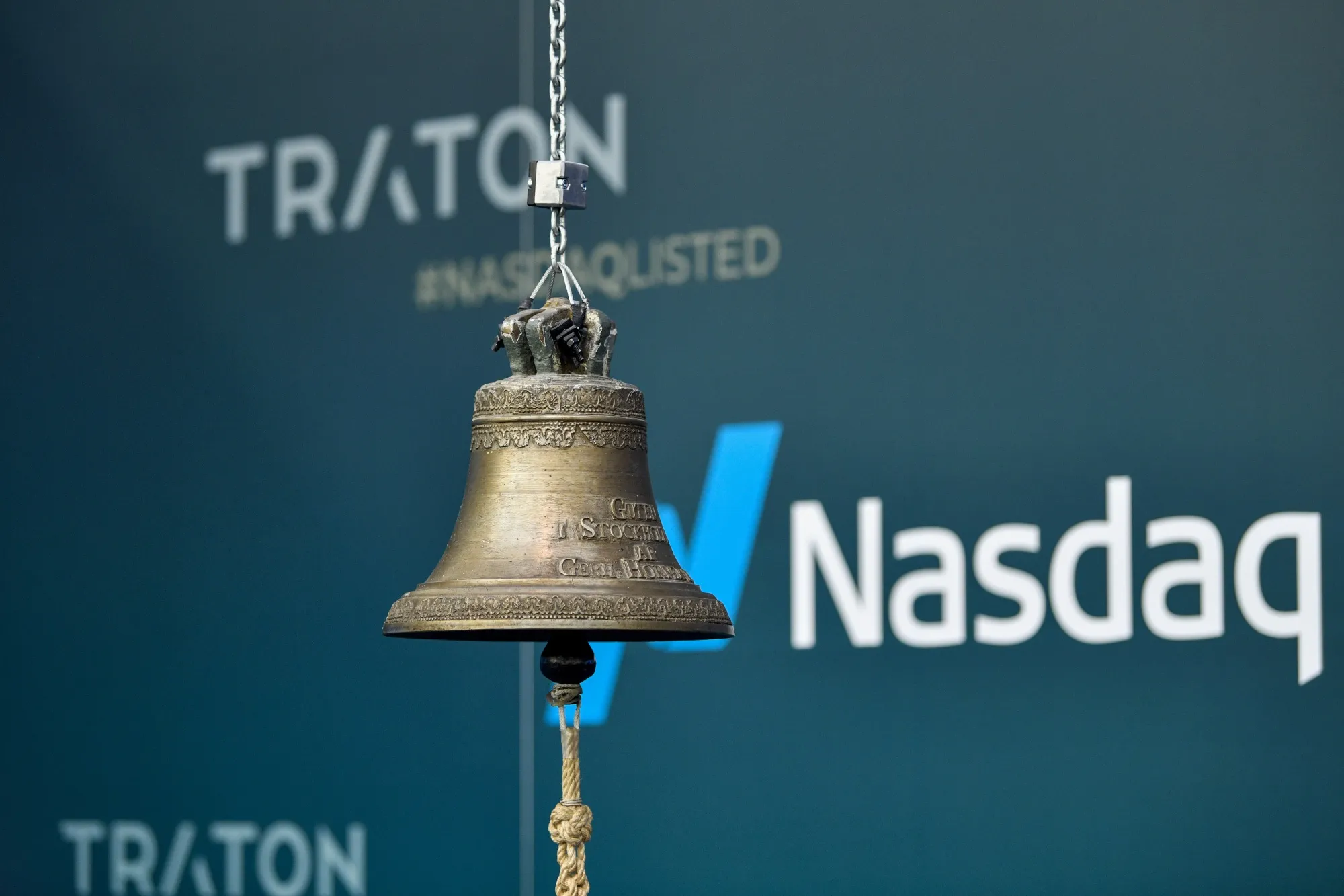 An opening bell&nbsp;at the Nasdaq Swedish Stock Exchange in Stockholm.