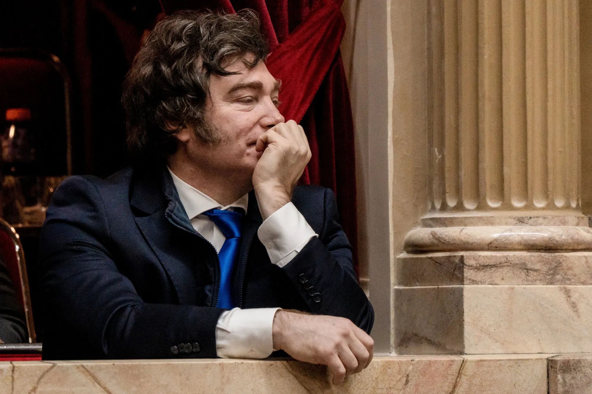 Javier Milei during a swearing in ceremony at the National Congress in Buenos Aires on Dec. 3.