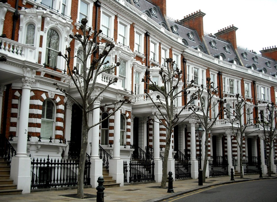 Homes in Kensington, one of London's most expensive neighborhoods.