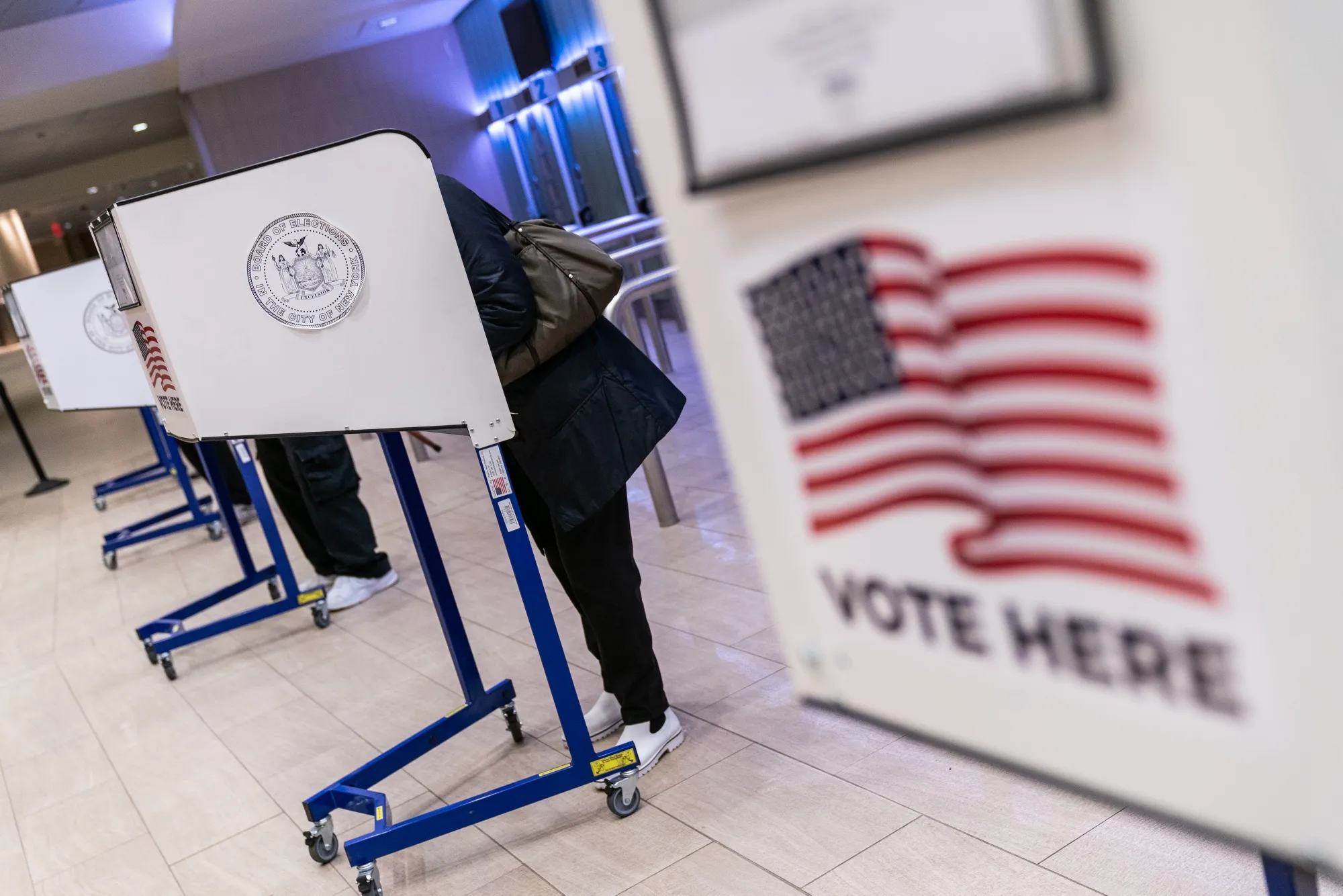 New York Residents Cast Ballots As Early Voting For U.S. Presidential Election Begins