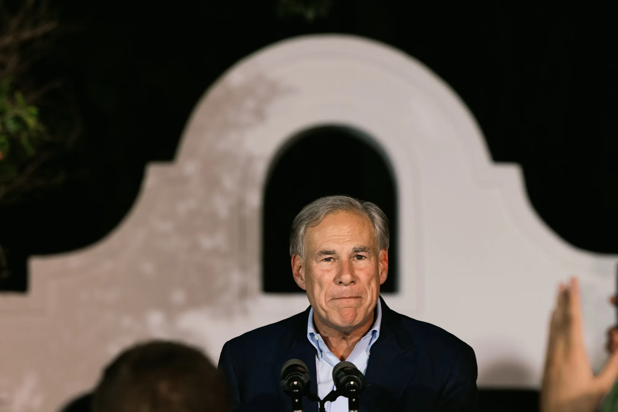 Greg Abbott, governor of Texas, during an election night rally in McAllen, Texas, last November.