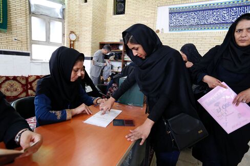 Iranians cast their ballots on April 29.