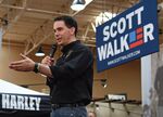 Wisconsin Gov. Scott Walker speaks at Red Rock Harley-Davidson on July 14, 2015 in Las Vegas, Nevada. Walker launched his campaign on Monday, joining 14 other Republican candidates for the 2016 presidential race.
