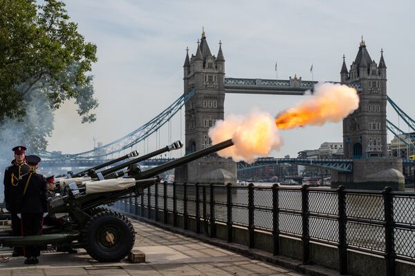Gun Salutes Mark The First Anniversary Of King Charles III's Accession To The Throne