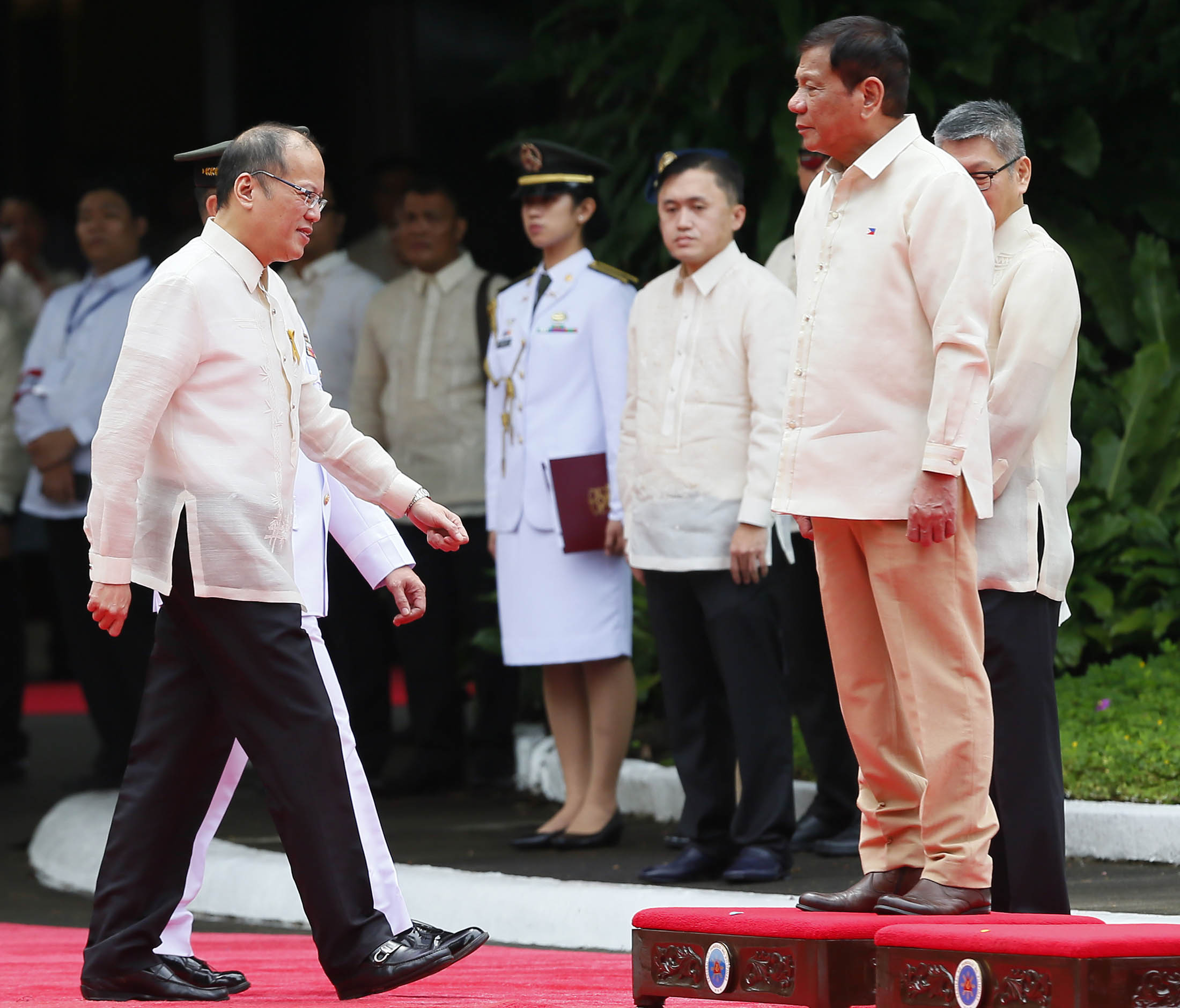 New Philippine President Rodrigo Duterte during inauguration ceremony on Thursday.
