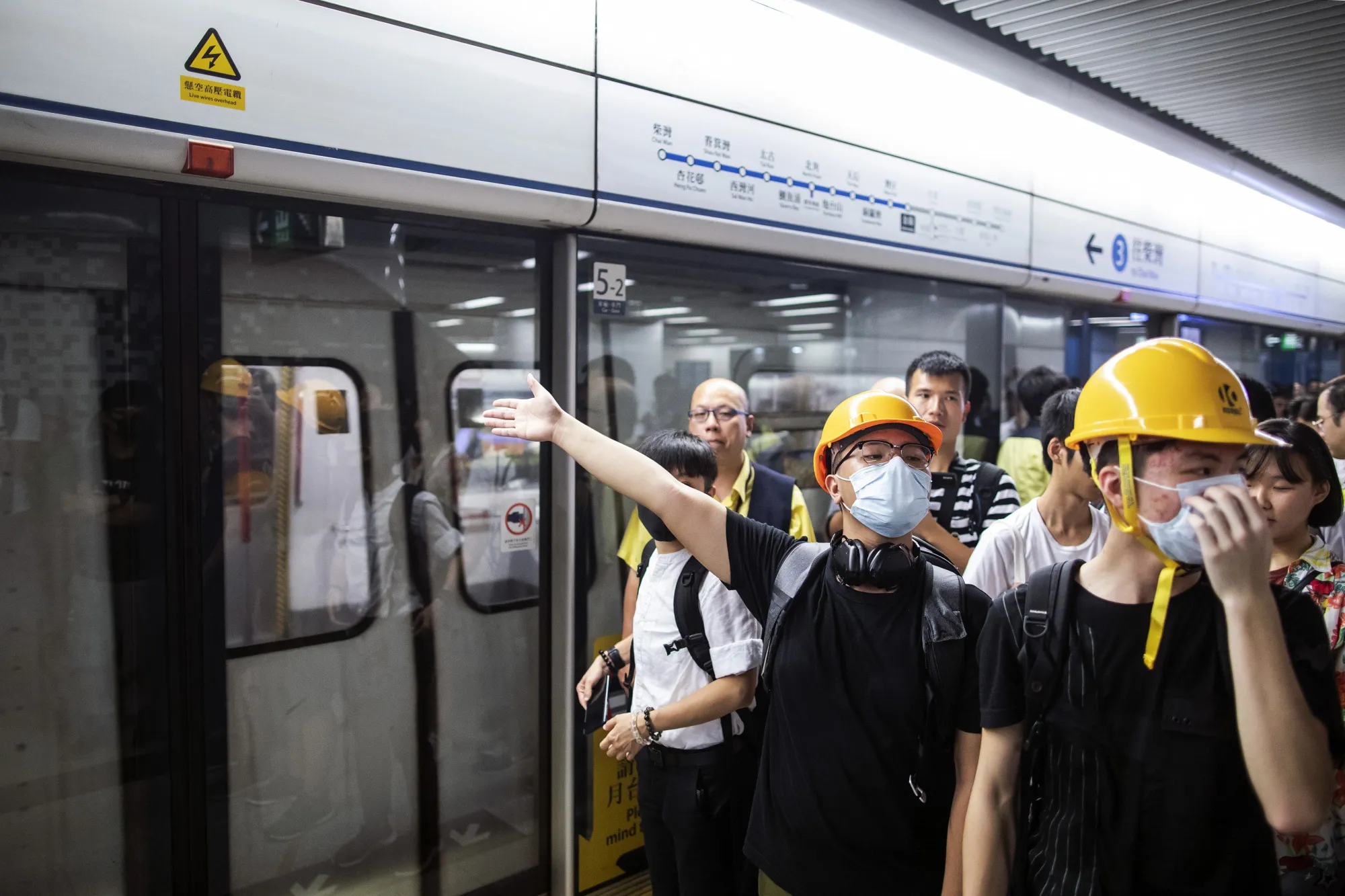 A protest at the Admiralty Station on July 24.
