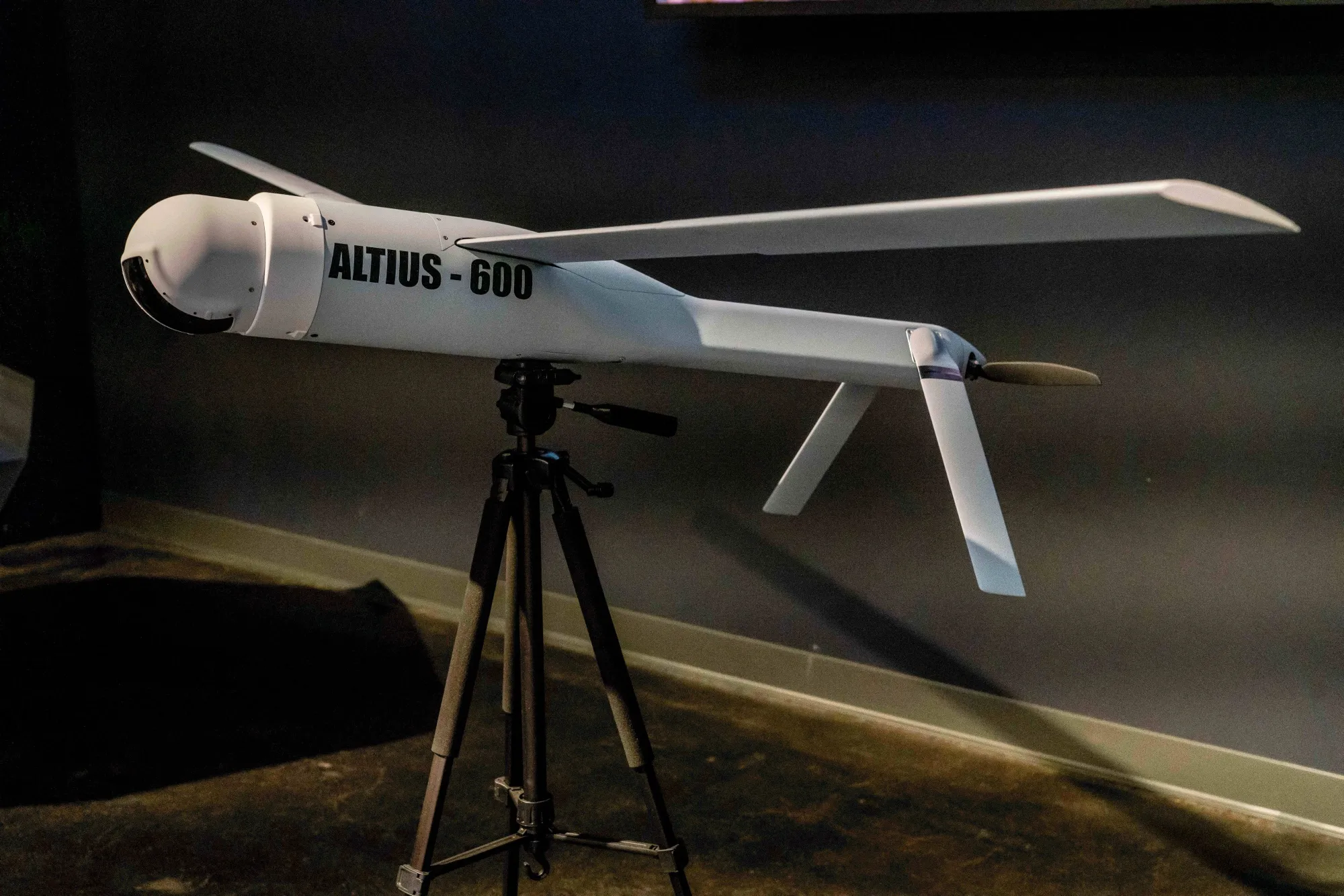 The Altius-600 autonomous UAS at Anduril's headquarters in California.