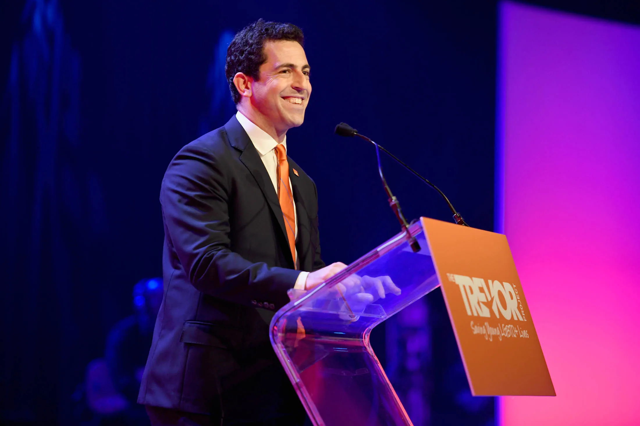 Trevor Project CEO Amit Paley speaks onstage during TrevorLIVE in 2017.