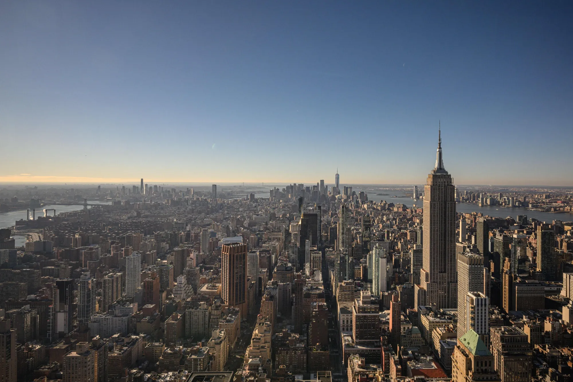 The Manhattan skyline in New York City.