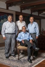 The Hinduja brothers, clockwise from left, Ashok, Prakash, Gopichand and Srichand in Mumbai in 2011.