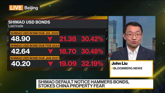 Shimao Default Notice Hammers Bonds, Stokes China Property Fear