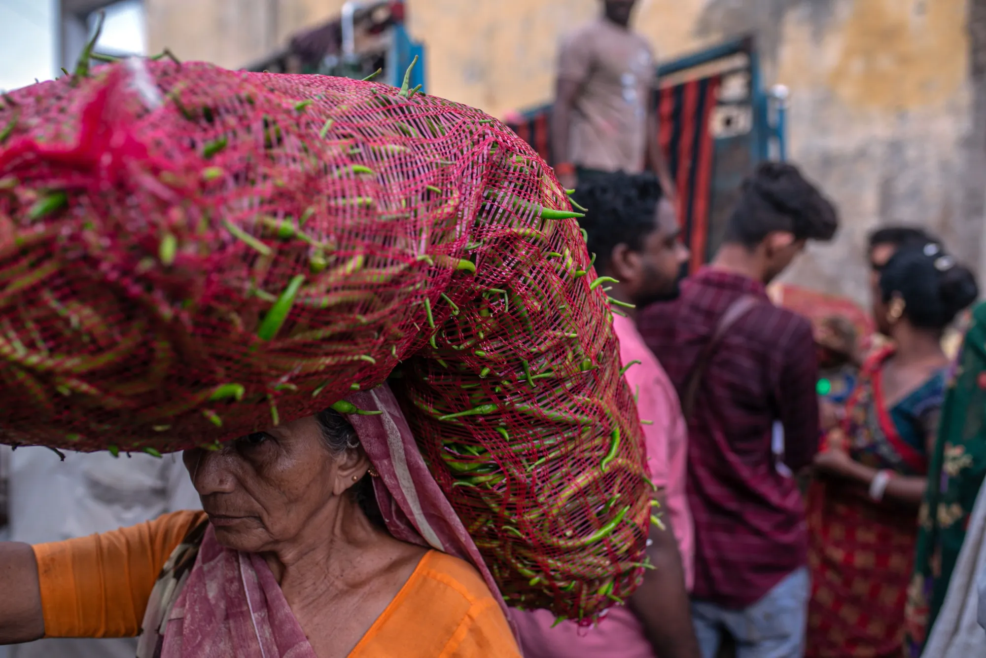 A&nbsp;vegetable market in Ahmedabad, India.