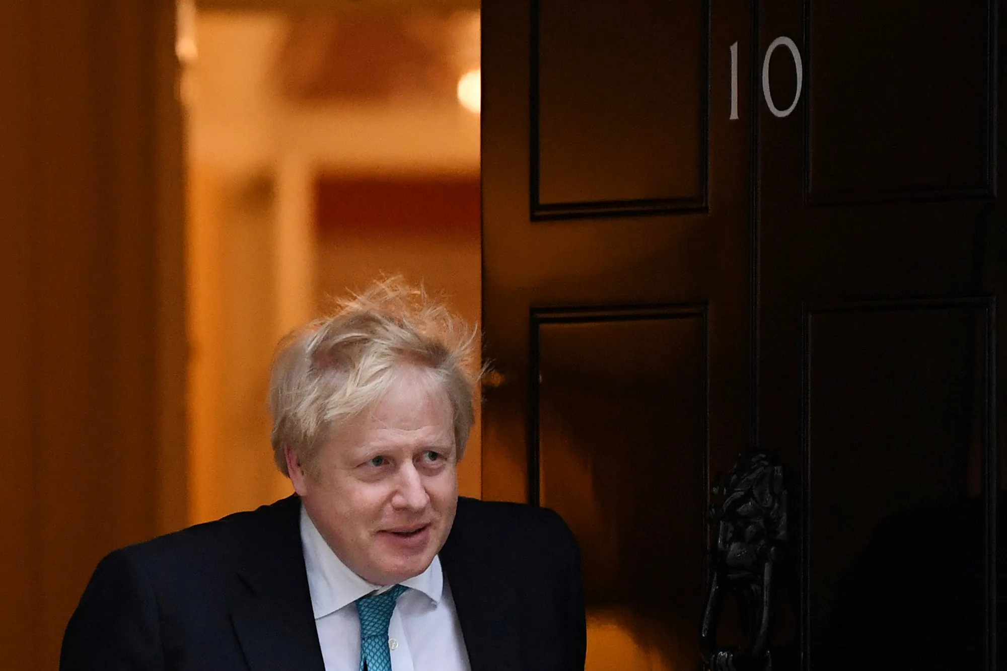 Boris Johnson exits 10 Downing Street.&nbsp;