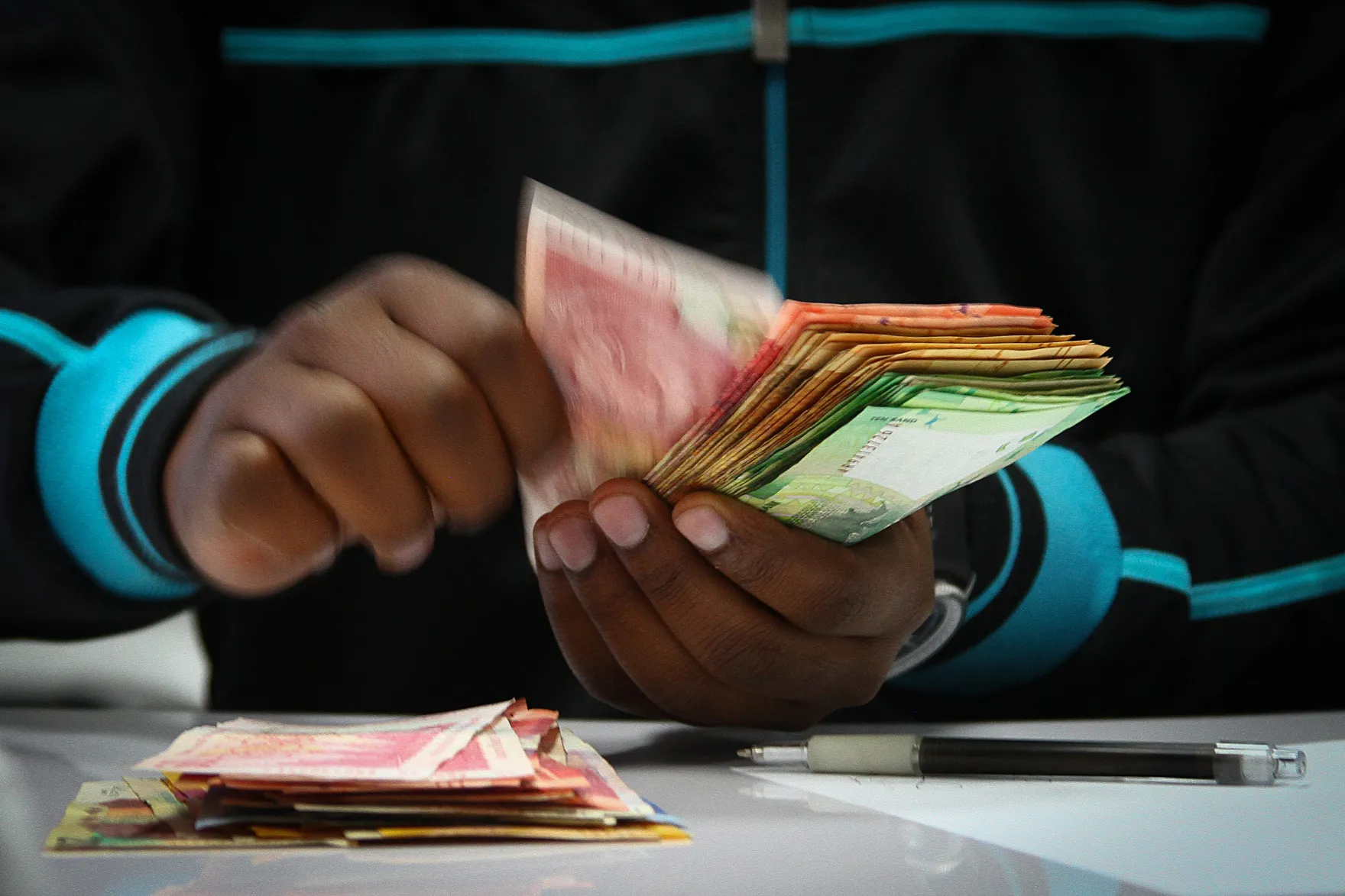 South African Rand Currency At First National Bank